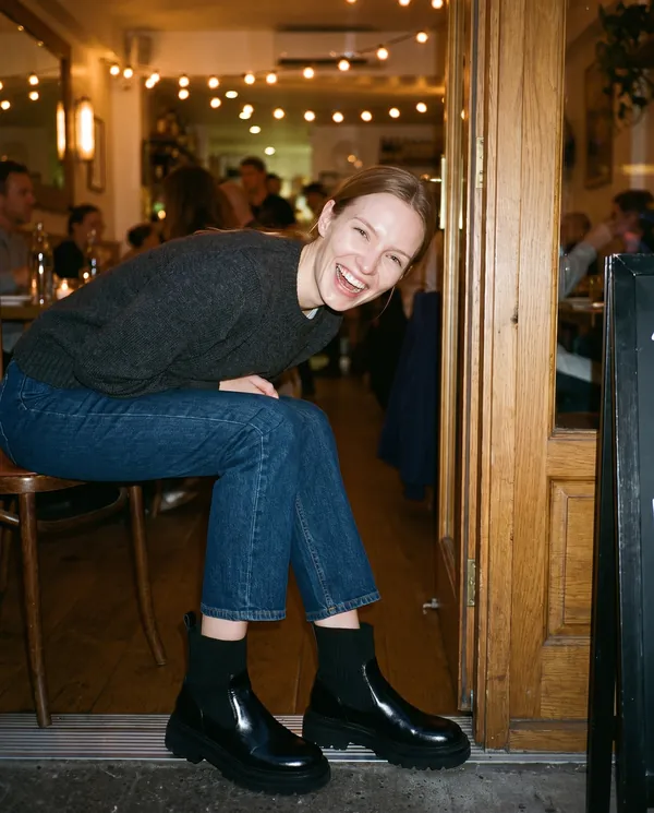 Satin Eve styling: Chunky Platform Chelsea Boot