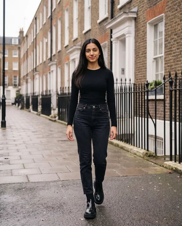 Satin Eve styling: Chunky Platform Chelsea Boot