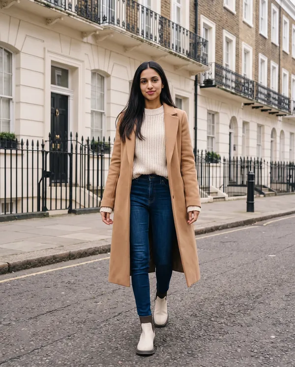 Satin Eve styling: Knit-Panel Chelsea Ankle Boot