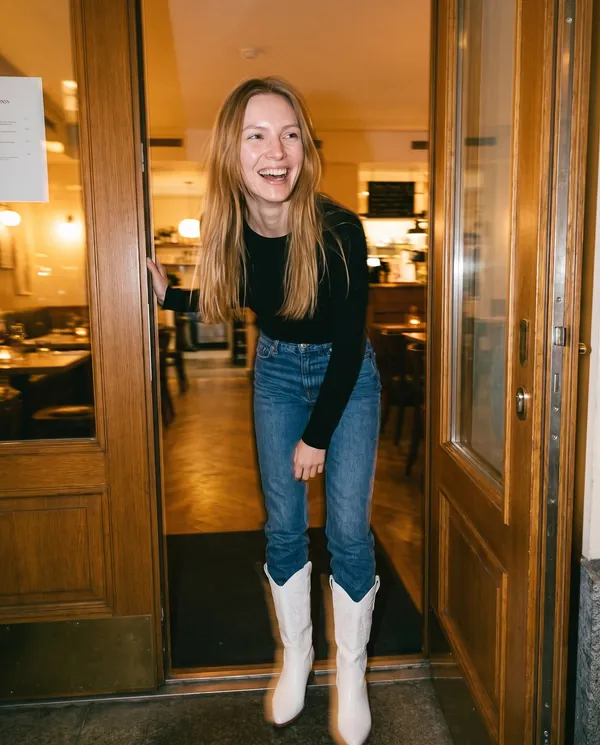 Satin Eve styling: Embroidered Western Boot