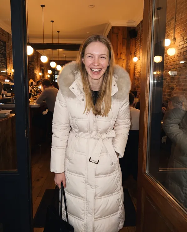 Satin Eve styling: Faux Fur Hood Belted Puffer Coat