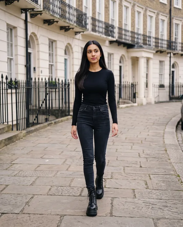 Satin Eve styling: Lace-Up Platform Ankle Boot