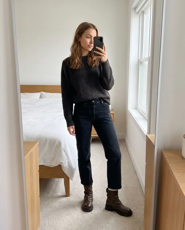 Satin Eve styling: Slouch Ankle Boot with Back Buckles