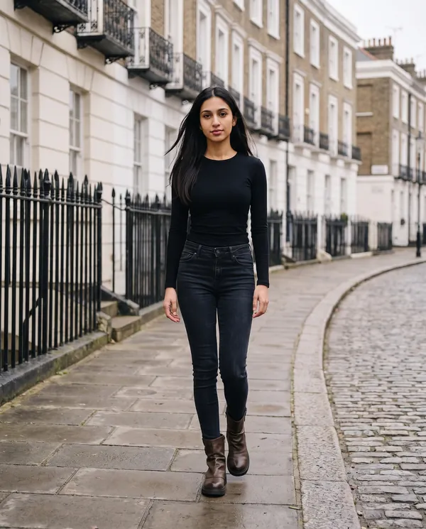 Satin Eve styling: Slouch Ankle Boot with Back Buckles