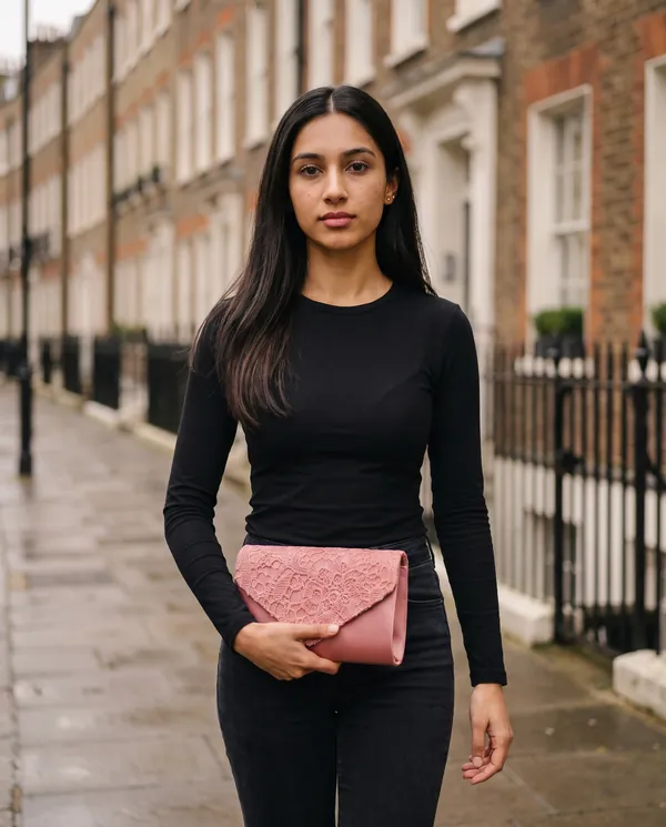 Satin Eve styling: Lace Satin Envelope Clutch
