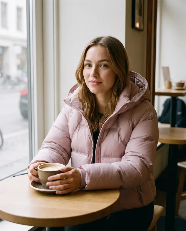 Satin Eve styling: Short Hooded Puffer Jacket