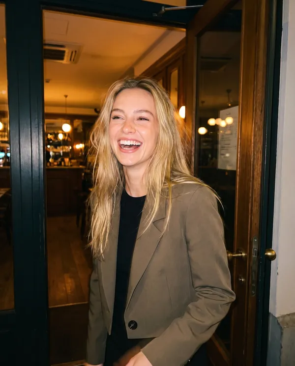Satin Eve styling: Cropped One-Button Blazer