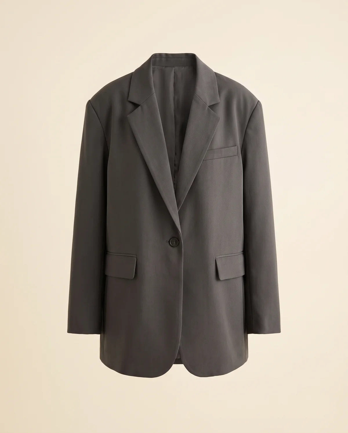 Oversized Boyfriend Blazer in Charcoal, product shot on a plain background