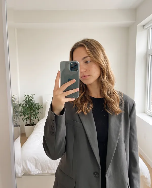 Satin Eve styling: Oversized Boyfriend Blazer
