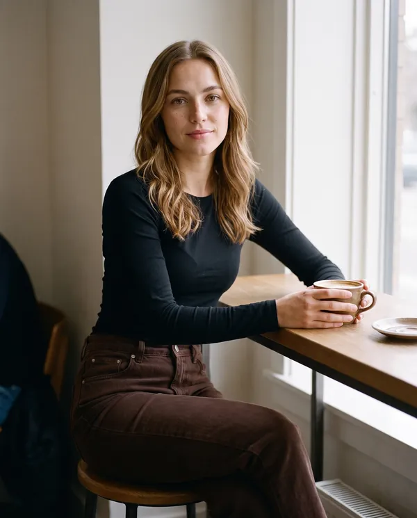 Satin Eve styling: High-Rise Straight-Leg Jeans