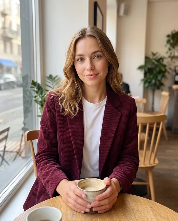 Satin Eve styling: Corduroy Relaxed Blazer