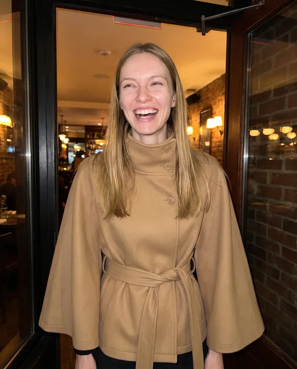 Satin Eve styling: Belted Cape Jacket