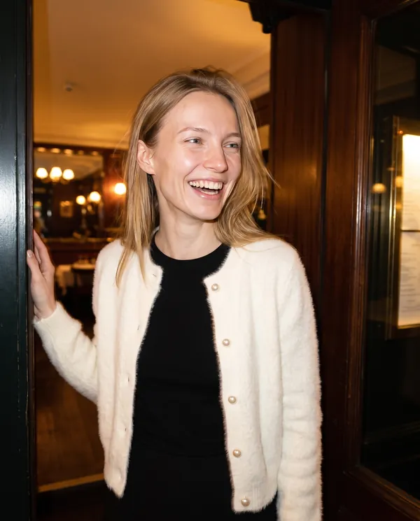 Satin Eve styling: Soft Mink-Look Cardigan Jacket