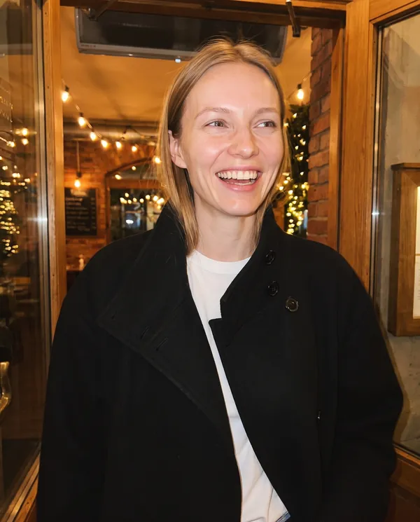 Satin Eve styling: Black Wool-Look Stand-Collar Jacket