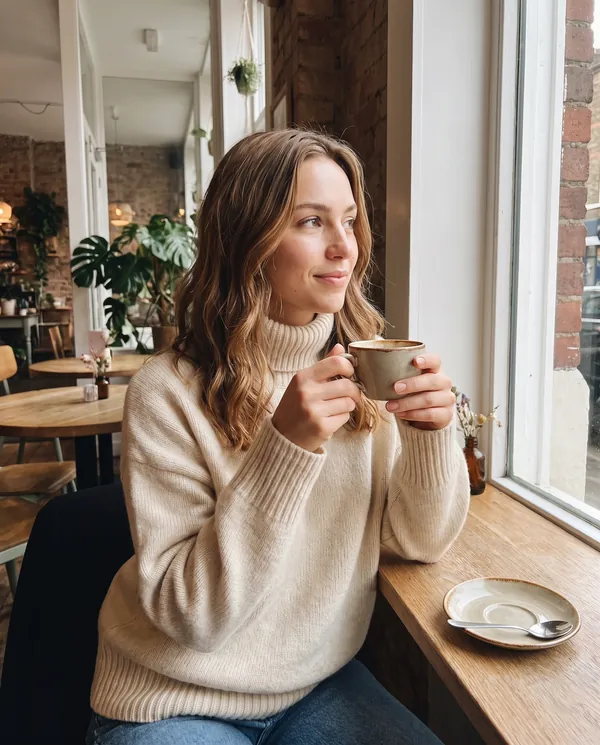 Satin Eve styling: Soft Knit Roll Neck Jumper