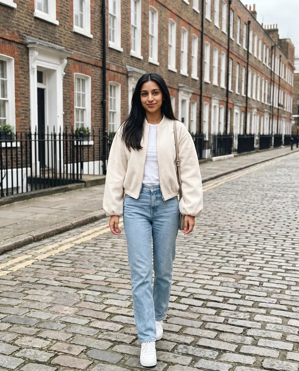 Satin Eve styling: Lantern-Sleeve Short Jacket