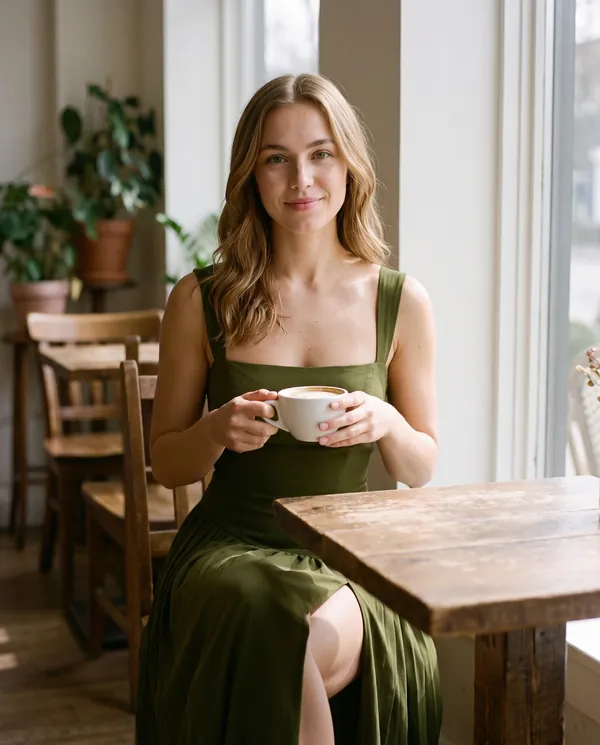 Satin Eve styling: Square-Neck Pleated Slit Maxi Dress