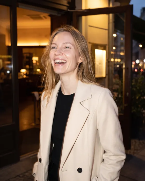 Satin Eve styling: Wool-Look Blazer Coat