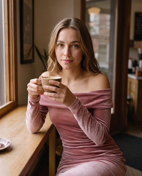 Satin Eve styling: Velvet Off-Shoulder Long-Sleeve Mermaid Maxi