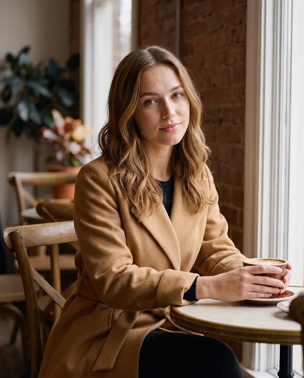 Satin Eve styling: Belted Wool-Look Wrap Coat
