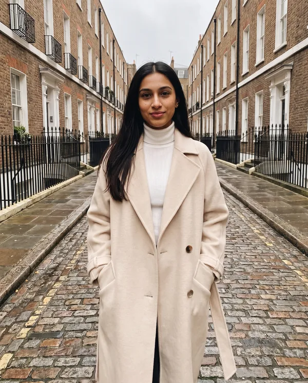 Satin Eve styling: Oversized Cream Wool-Look Coat