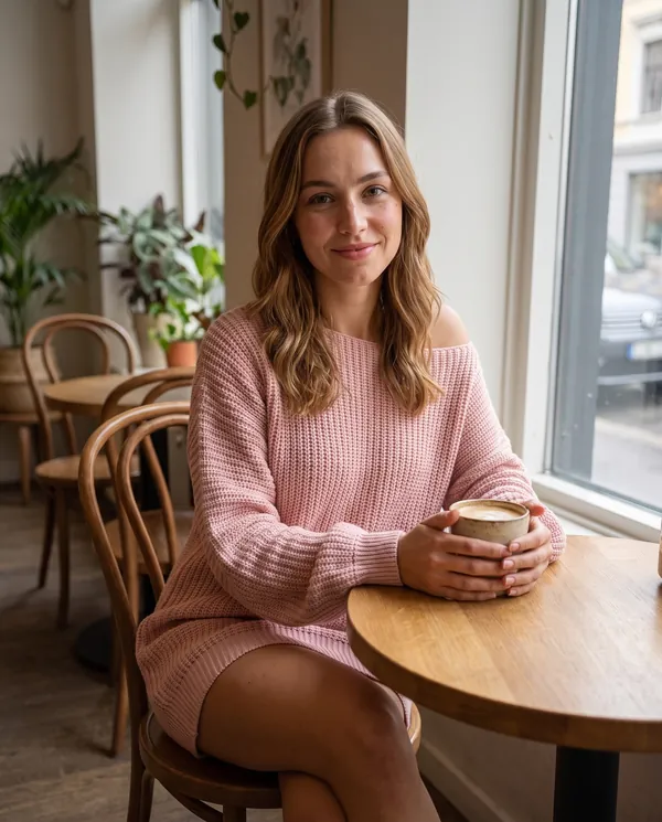 Satin Eve styling: Off-Shoulder Chunky Knit Mini Dress