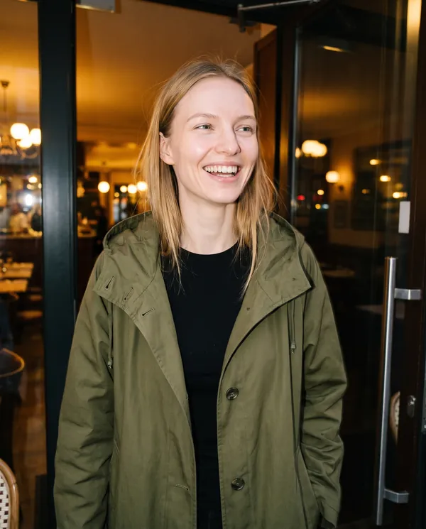 Satin Eve styling: Hooded Trench Coat