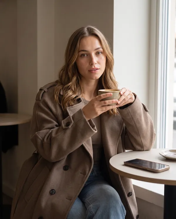 Satin Eve styling: Oversized Belted Trench Coat