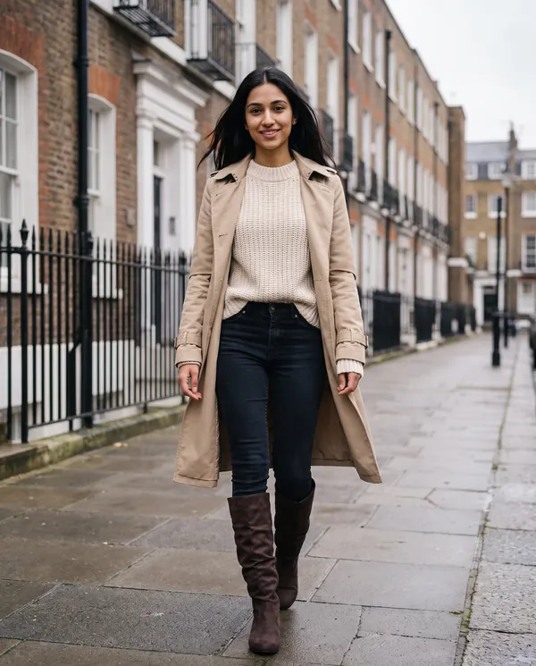 Satin Eve styling: Faux Suede Slouch Boot