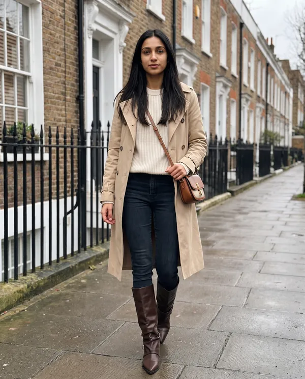 Satin Eve styling: Fold-Over Buckle Pointed Boot