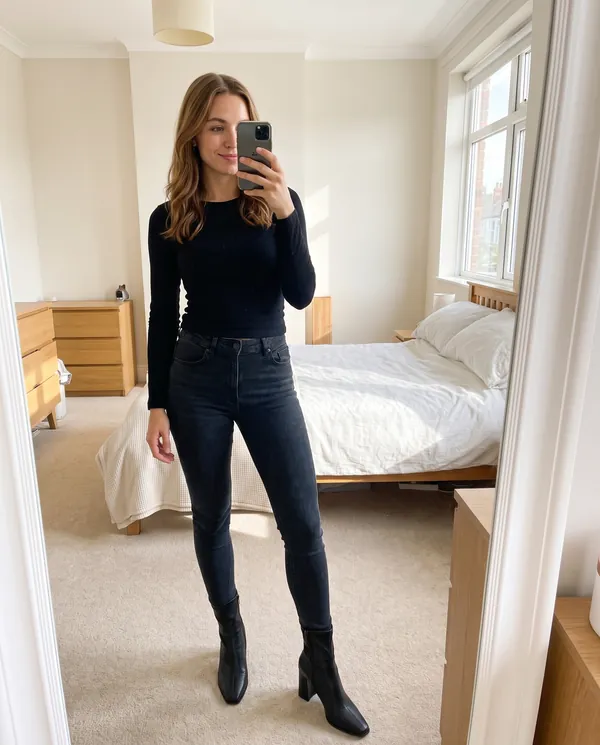 Satin Eve styling: Stretch Pointed Block-Heel Ankle Boot
