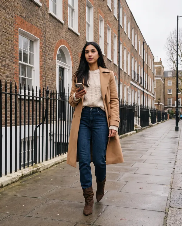 Satin Eve styling: Kitten-Heel Faux Suede Slouch Boot