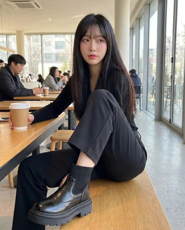 Satin Eve styling: Chunky Platform Chelsea Boot