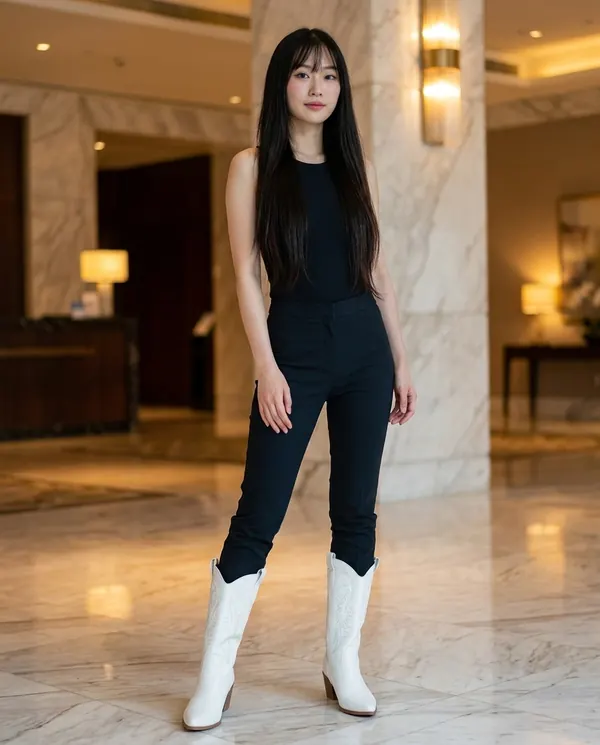 Satin Eve styling: Embroidered Western Boot