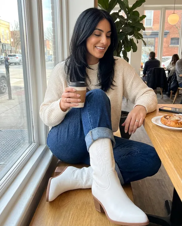 Satin Eve styling: Embroidered Western Boot