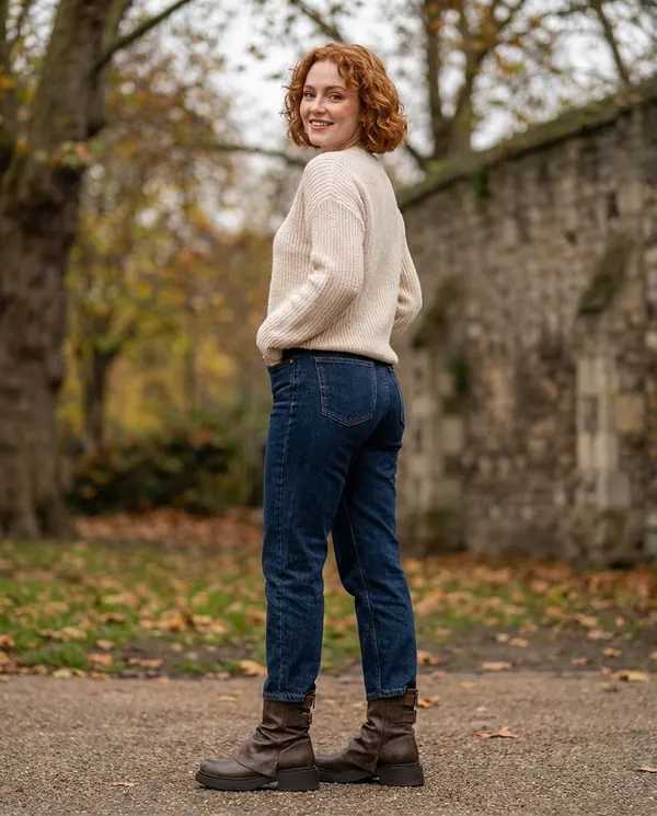 Satin Eve styling: Slouch Ankle Boot with Back Buckles