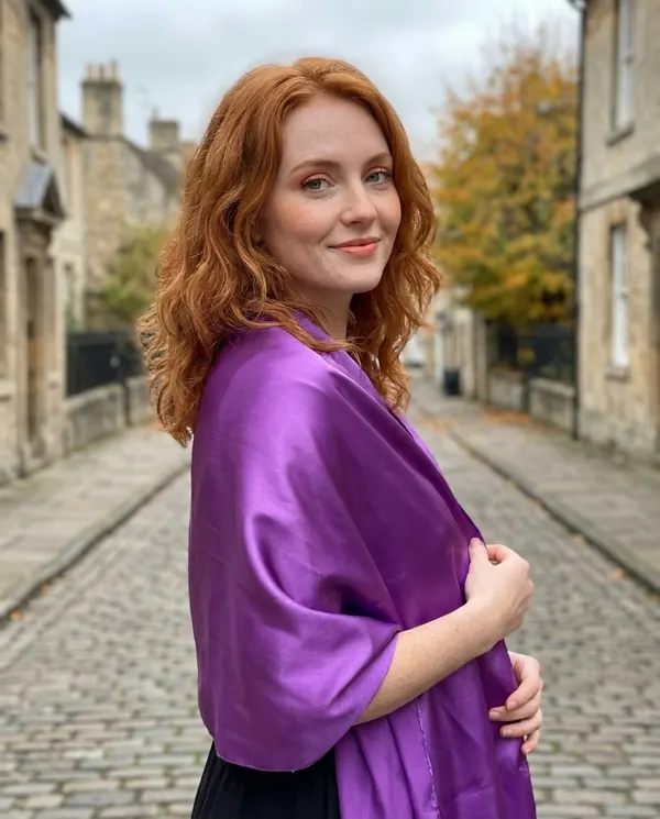 Satin Eve styling: Satin Evening Stole
