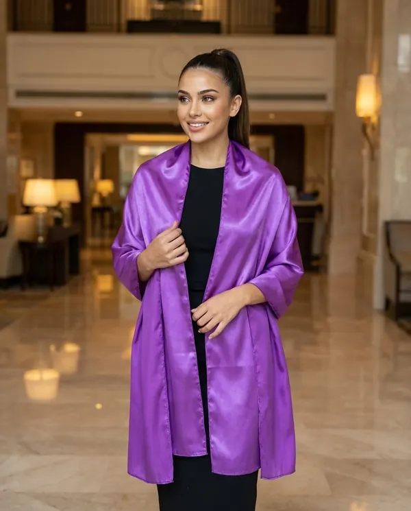 Satin Eve styling: Satin Evening Stole