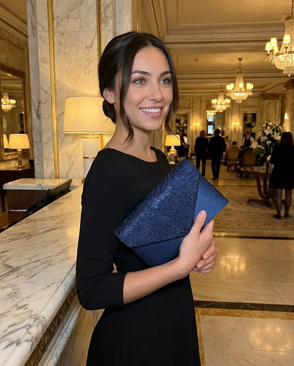 Satin Eve styling: Lace Satin Envelope Clutch