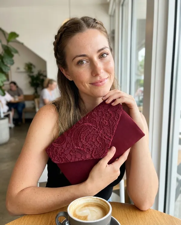 Satin Eve styling: Lace Satin Envelope Clutch