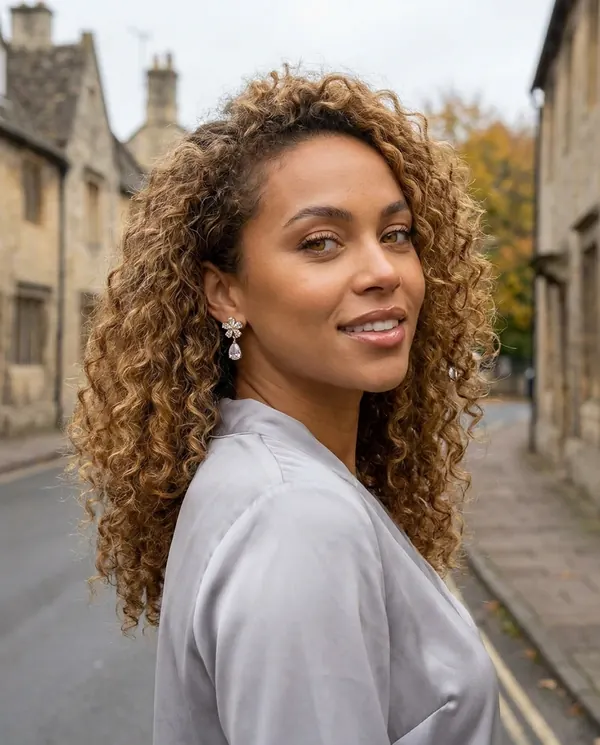 Satin Eve styling: Crystal Flower Drop Earrings