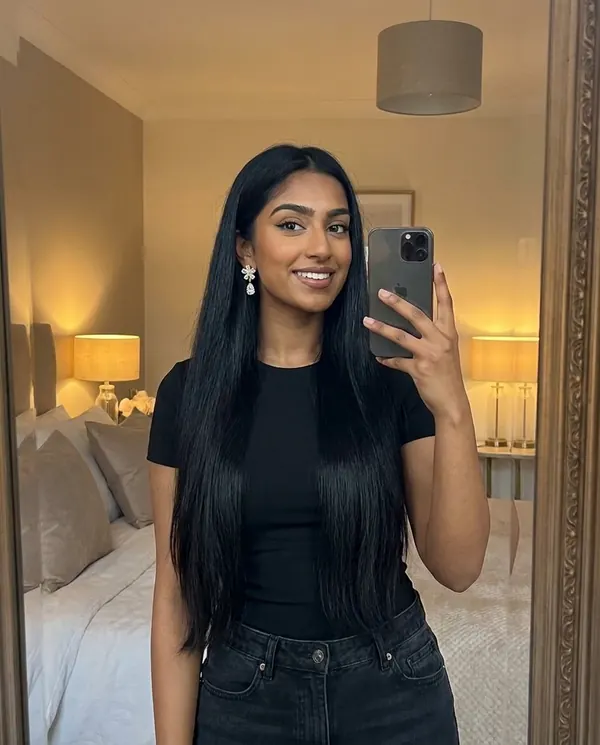 Satin Eve styling: Crystal Flower Drop Earrings