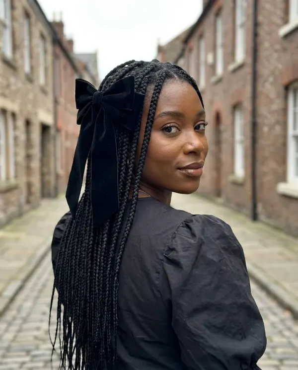 Satin Eve styling: Velvet Bow Hair Barrette