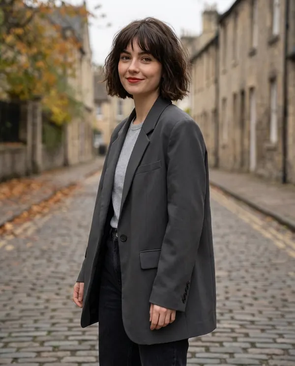 Satin Eve styling: Oversized Boyfriend Blazer
