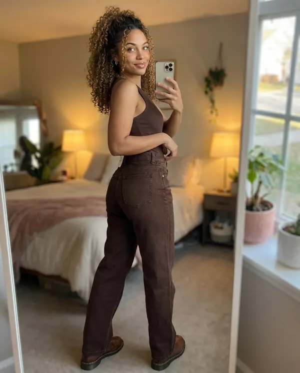 Satin Eve styling: High-Rise Straight-Leg Jeans