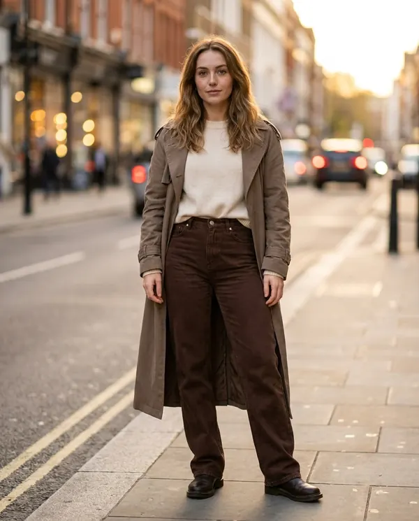 Satin Eve styling: High-Rise Straight-Leg Jeans