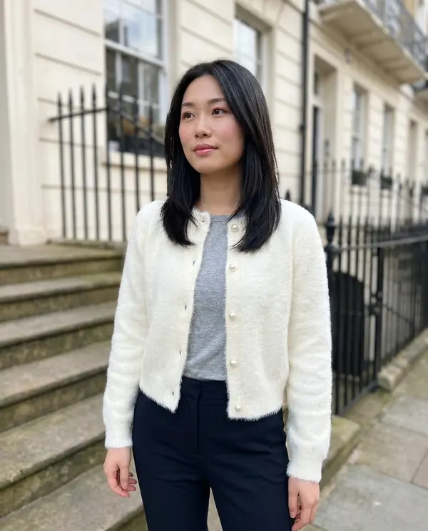 Satin Eve styling: Soft Mink-Look Cardigan Jacket