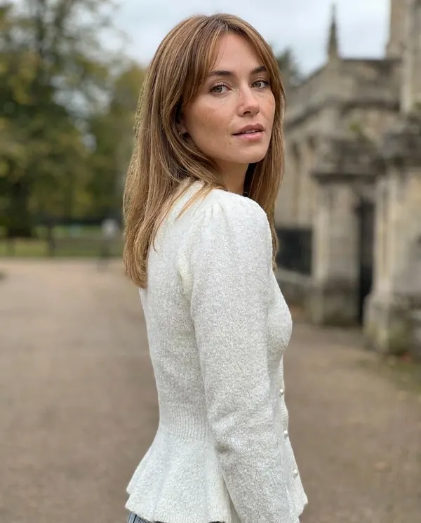 Satin Eve styling: Pearl Button Peplum Cardigan
