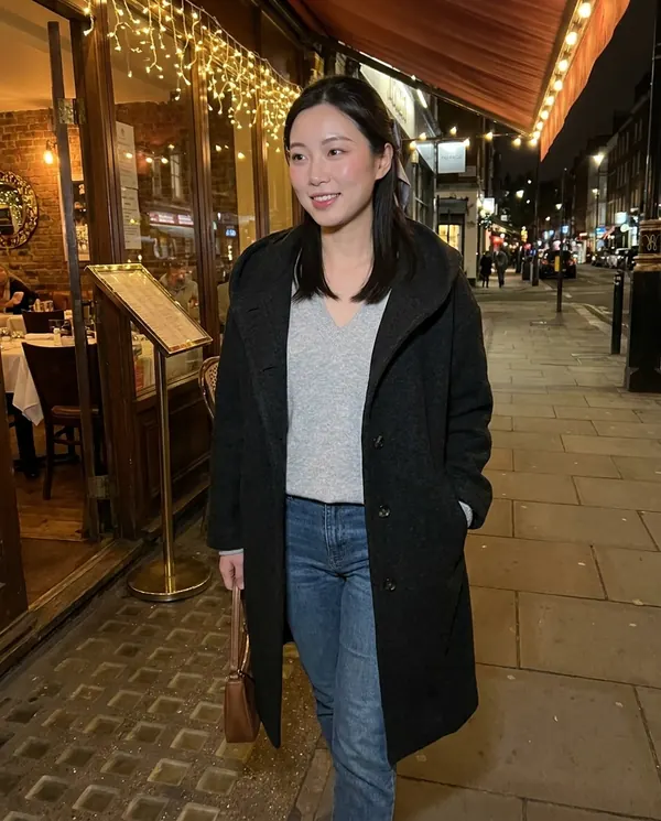 Satin Eve styling: Soft Hooded Wool-Look Coat