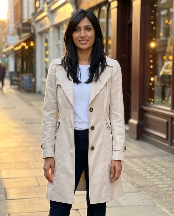 Satin Eve styling: Classic Trench Coat with Sleeve Tabs
